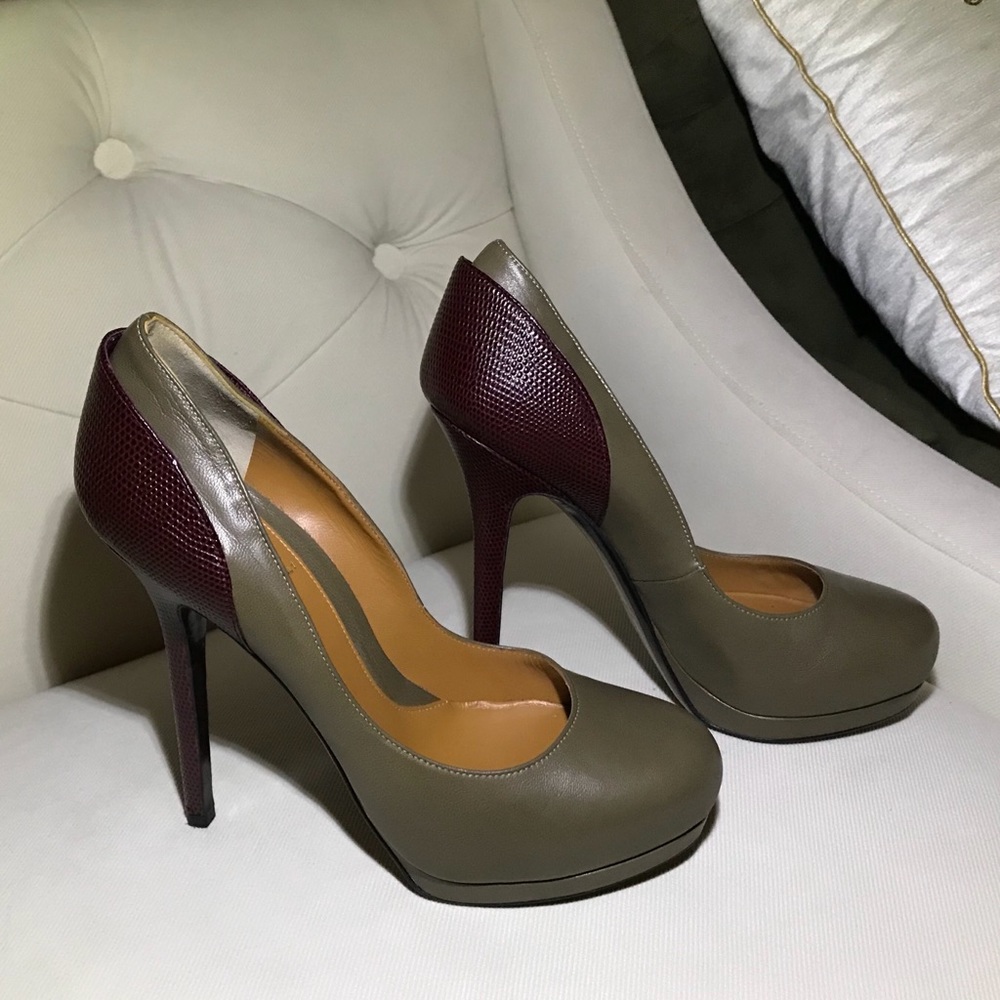 Fendi color block  Nappa  Leather platform heels - Picture 5 of 8
